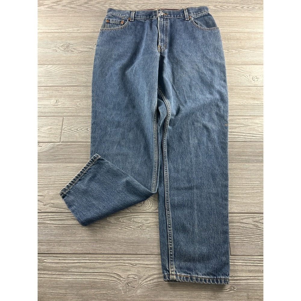 Levis 550 Jeans Womens 16M Relaxed Fit Tapered Denim Blue High Rise Cotton